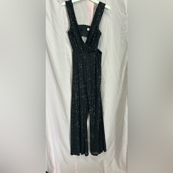 Ieena for Mac Duggal 26691 NWT Cutout Back Sequin Jumpsuit - Picture 6 of 9